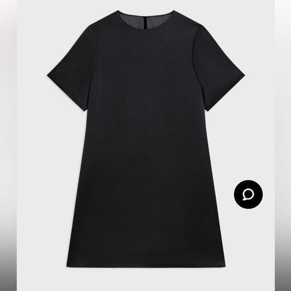 NWOT Aritzia Babaton Satin black shift dress - Picture 1 of 5